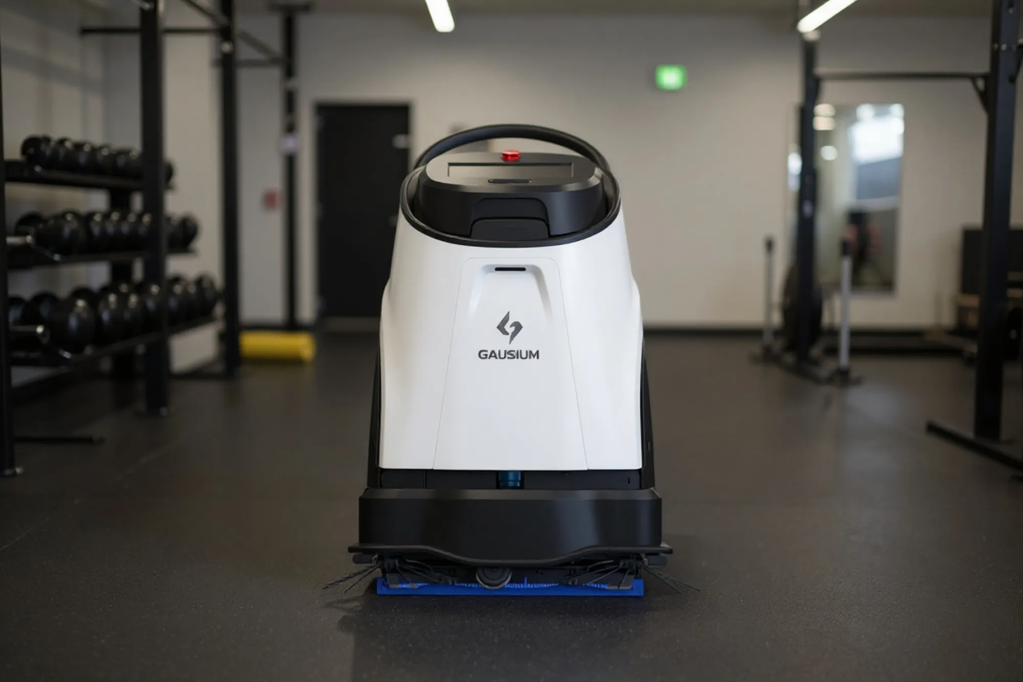 Gausium Scrubber 50 on a gym floor