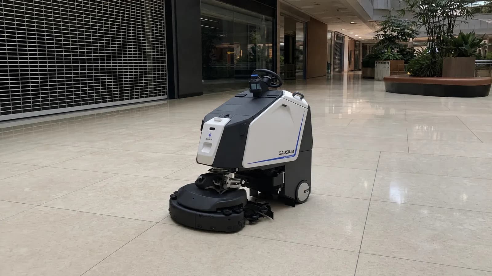 Gausium Scrubber 75 in a shopping mall