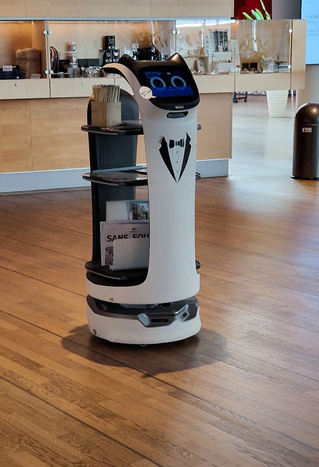 Delivery robot in hotel dining environment
